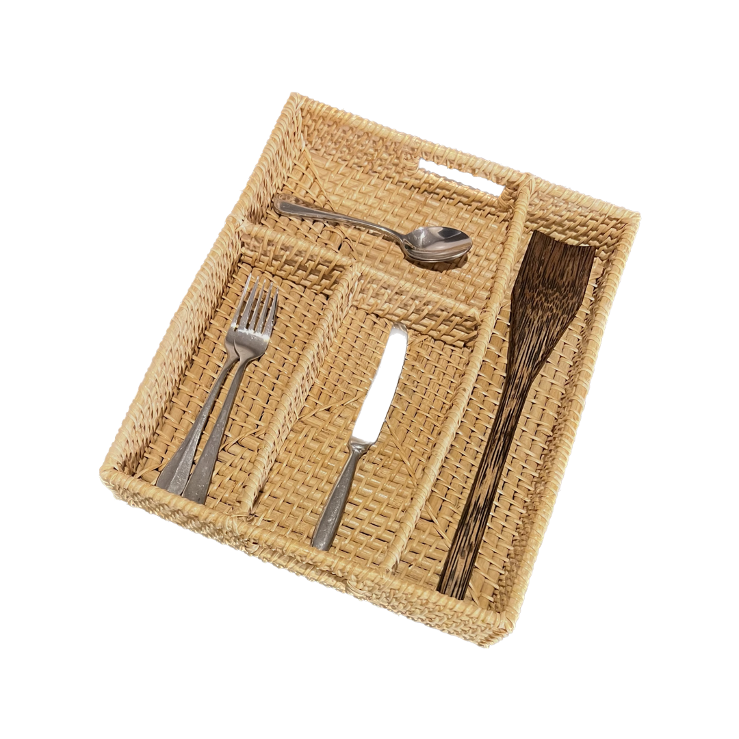 SMULA - Rattan Cutlery Tray