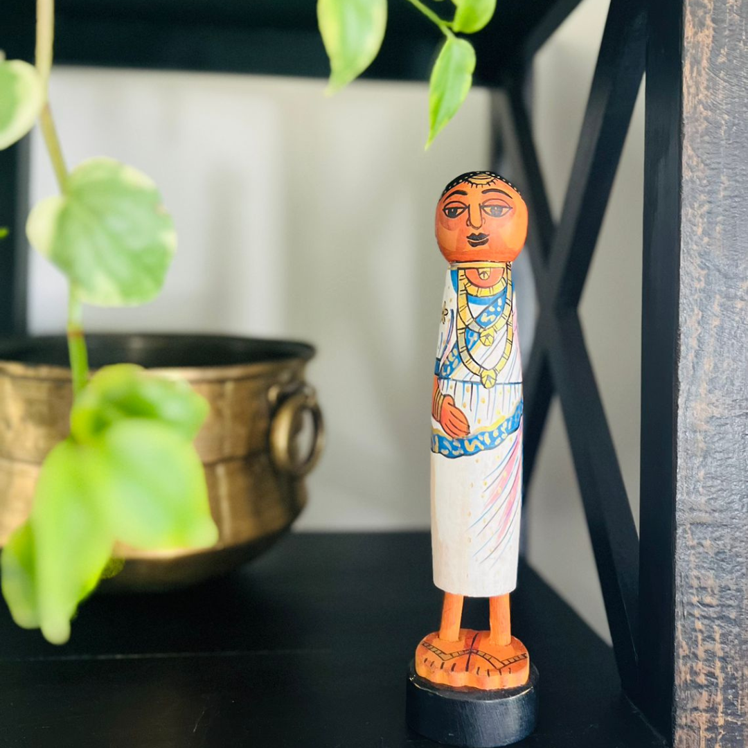 Hand painted Wooden Character