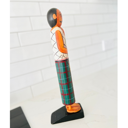 Hand-painted Wooden Character Doorstopper